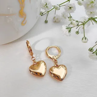 گوشواره حلقه ای با آویز قلب ژوپینگ کد 616