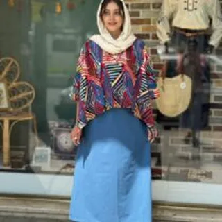 کراپ سایه لوزی رنگی رنگی