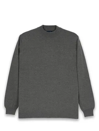 پلیور طوسی یقه پنج سانت ساده