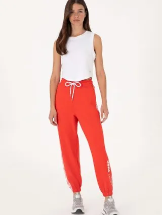 شلوار راحتی زنانه قرمز یو اس پولو