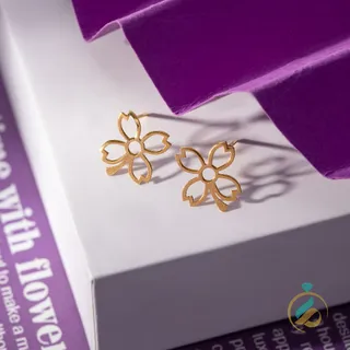 گوشواره طلای میخی گل