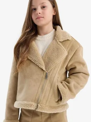 کاپشن دخترانه بژ دفکتو