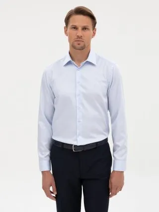 پیراهن رسمی مردانه آبی روشن پیرکاردین