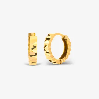 گوشواره حلقه‌ای طلا 18 عیار زنانه گلدم مدل E245006