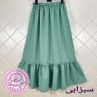 دامن کرپ پفکی بلند شکوفه ریز در رنگبندی متنوع(کد1362)