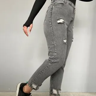 شلوار جین کامل طوسی