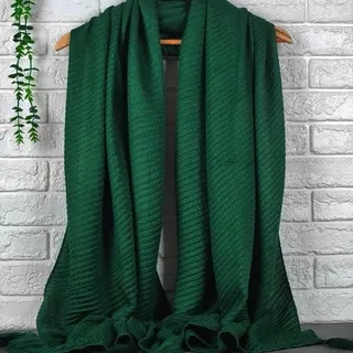 شال صدفی تک رنگ(سبز سیدی) قواره 200در70 کد SHS08