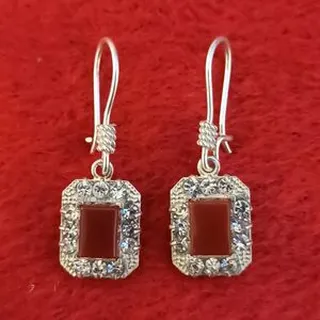 گوشواره نقره زنانه سلین کالا مدل عقیق کد ce-agh9