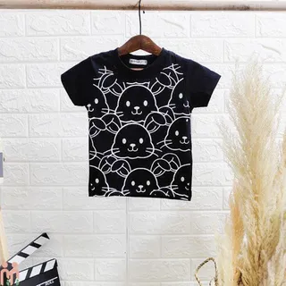 لباس تیشرت مشکی بچه گانه اسپرت نخی خرگوش...