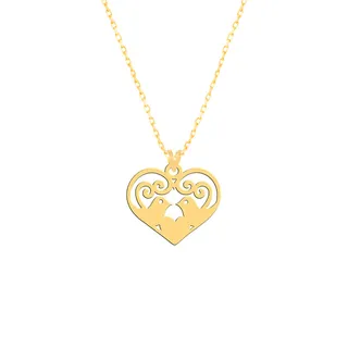 گردنبند طلا 18 عیار زنانه فرشته طرح قلب کد WNLZ-00...