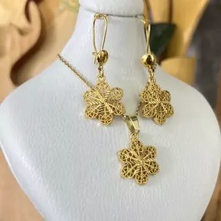 نیم ست زنانه طرح طلا100