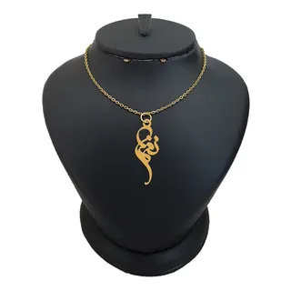 گردنبند طلا 18 عیار زنانه لیردا مدل اسم نغمه کد ak...