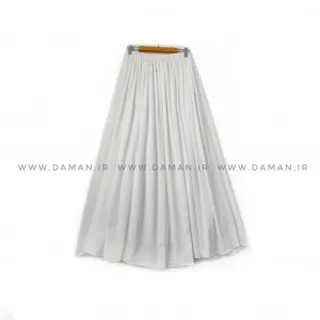 دامن حریر  سفید  قد 90