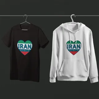 هواداری ایران طرح 8 (تیشرت ، هودی ، دورس)(رنگبندی)