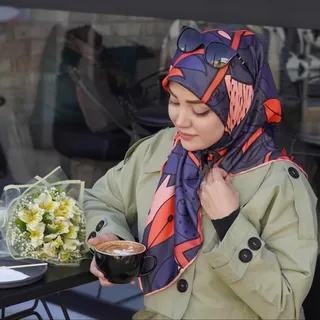 روسری ابریشم جدید به�اری قواره 90  شیک و کاربردی ana2925  آنالیا اسکارف با ارسال رایگان 