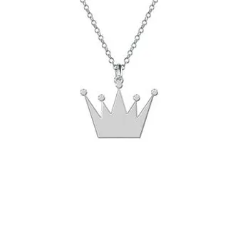 گردنبند نقره زنانه ترمه 1 طرح تاج کد E599