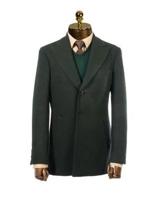 پالتو مردانه سبز ساده ال سی من 41