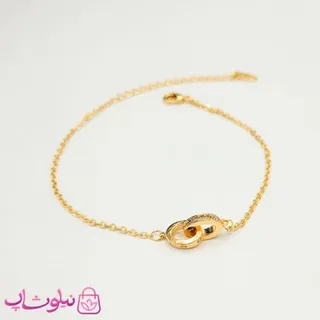 پابند دخترانه ظریف YSXمدل دو حلقه درهم کد 1196