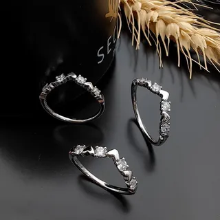 انگشتر جناقی نگین دار ژوپینگ کد 632