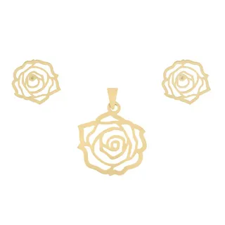 نیم ست طلا 18 عیار ماهک مدل MS0252