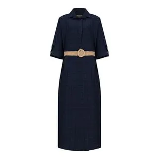 مانتو زنانه السانا مدل کادوسا کد 218104 رنگ سورمه ای