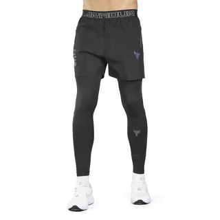 شلوارک و لگ سرهمی ورزشی مردانه آندر آرمور مدل Heat Gear-187230 مشکی