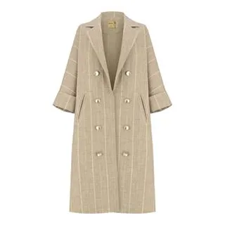 مانتو زنانه السانا مدل سانای کد 226408 رنگ کرم