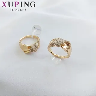 انگشتر ژوپینگ زنانه طرح طلای نگیندار ضدحساسیت 
