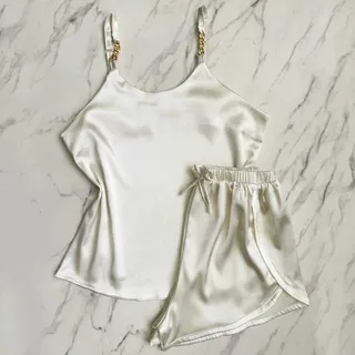 تاپ و شلوارک زنانه ساتن yeni729