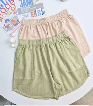 شلوارک لینن فانتزی کد 4635