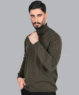 یقه اسکی مردانه بافت ریز 0412