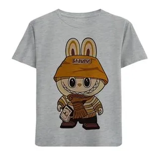 تی‌شرت آستین کوتاه دخترانه مدل N137 LABUBU