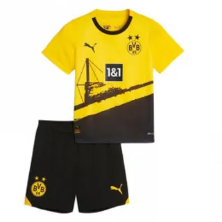 پیراهن شورت بچگانه اول دورتموند رویس  Dortmund 2023-24 Home Soccer Jersey Kids Shirt+Short
