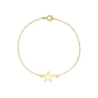 پابند طلا 18 عیار زنانه ترابی گالری مدل ستاره کد GAN085