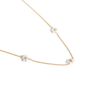 گردنبند طلا 18 عیار زنانه با زنجیر حلقه‌ای (فلامین...