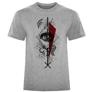 تی شرت آستین کوتاه مردانه مدل چشم W883