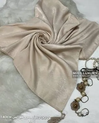 روسری مجلسی فلورانس کرم R7907