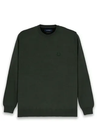 پلیور سبز یقه گرد ساده