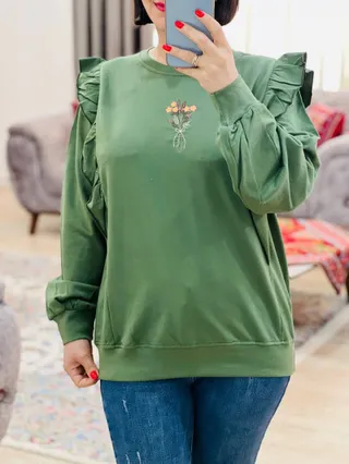 بلوز چین دار گندم
