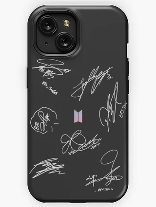 قاب موبایل گروه BTS | قاب موبایل گروه بی تی اس طرح bts signature