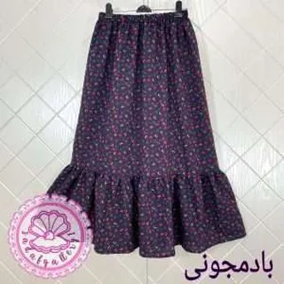 دامن پفکی شکوفه ای بلند کالکشن تیره در رنگبندی متنوع(کد1378)