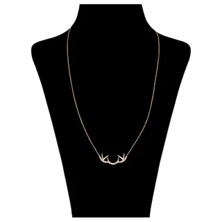 گردنبند طلا 18 عیار زنانه قیراط طرح شاخ گوزن کد GH...