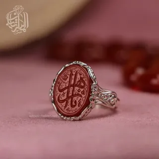 انگشتر نقره زنانه نگین عقیق سرخ کد554