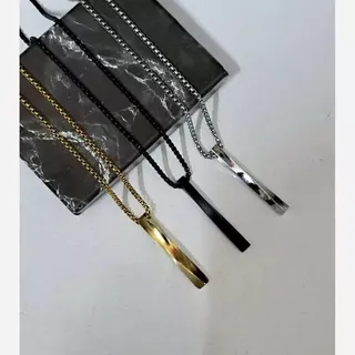 گردنبند مکعب پیچ عشق استیل