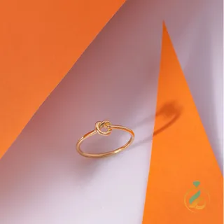 انگشتر طلای مینیمال گره