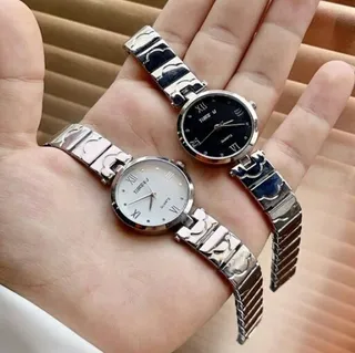 ساعت مچی زنانه بند استیل ظریف و جذاب تایم دارای 6 ماه گارانتی موتور Time for u 