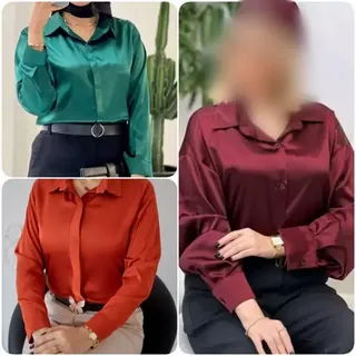 شومیز مجلسی عیدااااانه یلدا جنس ساتن باکیفیت فری 38تا46