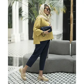 شلوار لینن سورمه ای