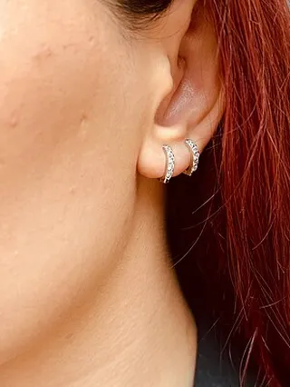 گوشواره قلبی نگینی ژوپینگ M40