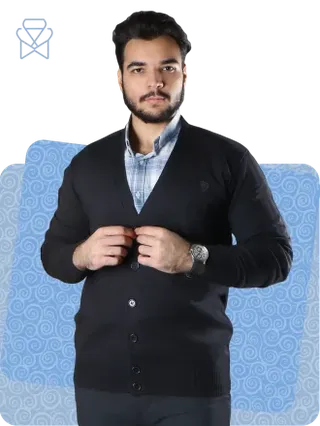 ژاکت ساده سایز بزرگ کد 350111